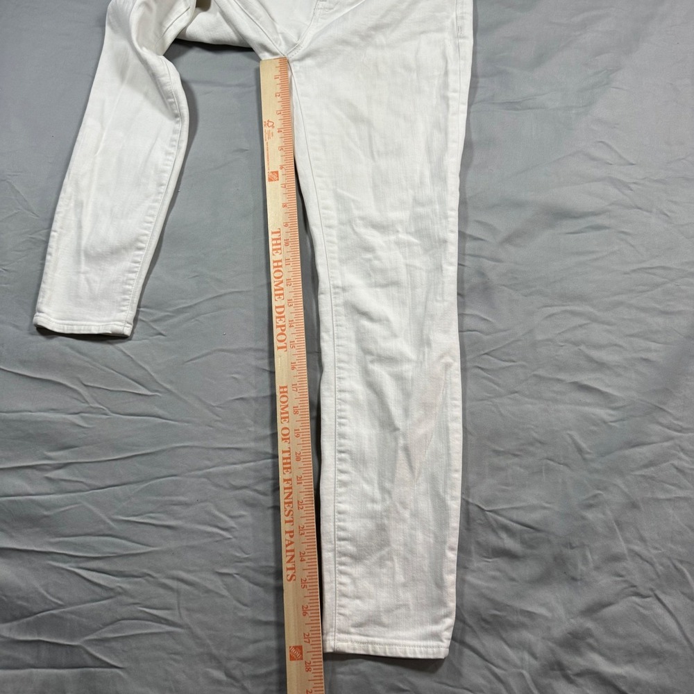Madewell High Riser Skinny Jeans White Straight Leg Denim Women's 25 Boho - Picture 7 of 12